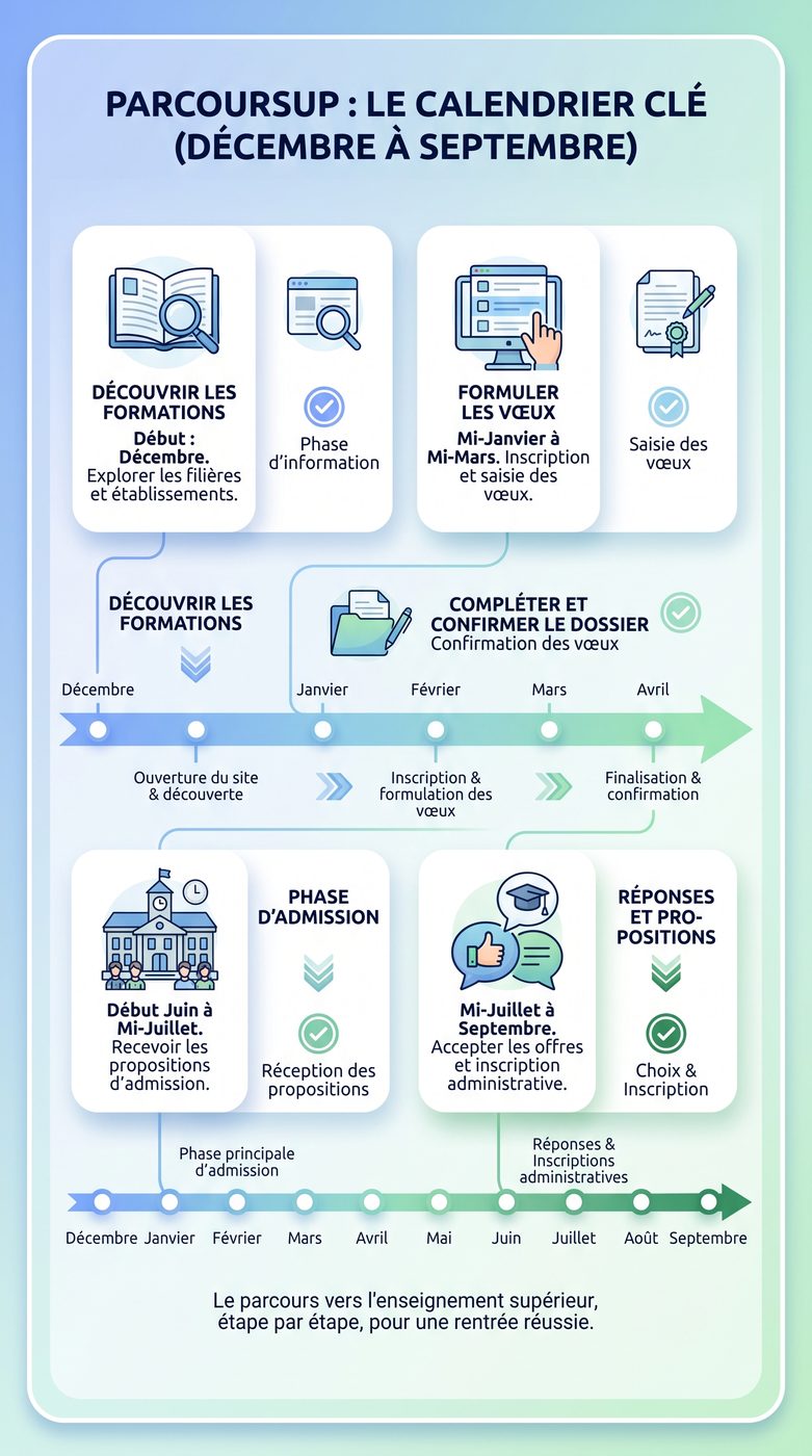 infographie parcoursup date calendrier